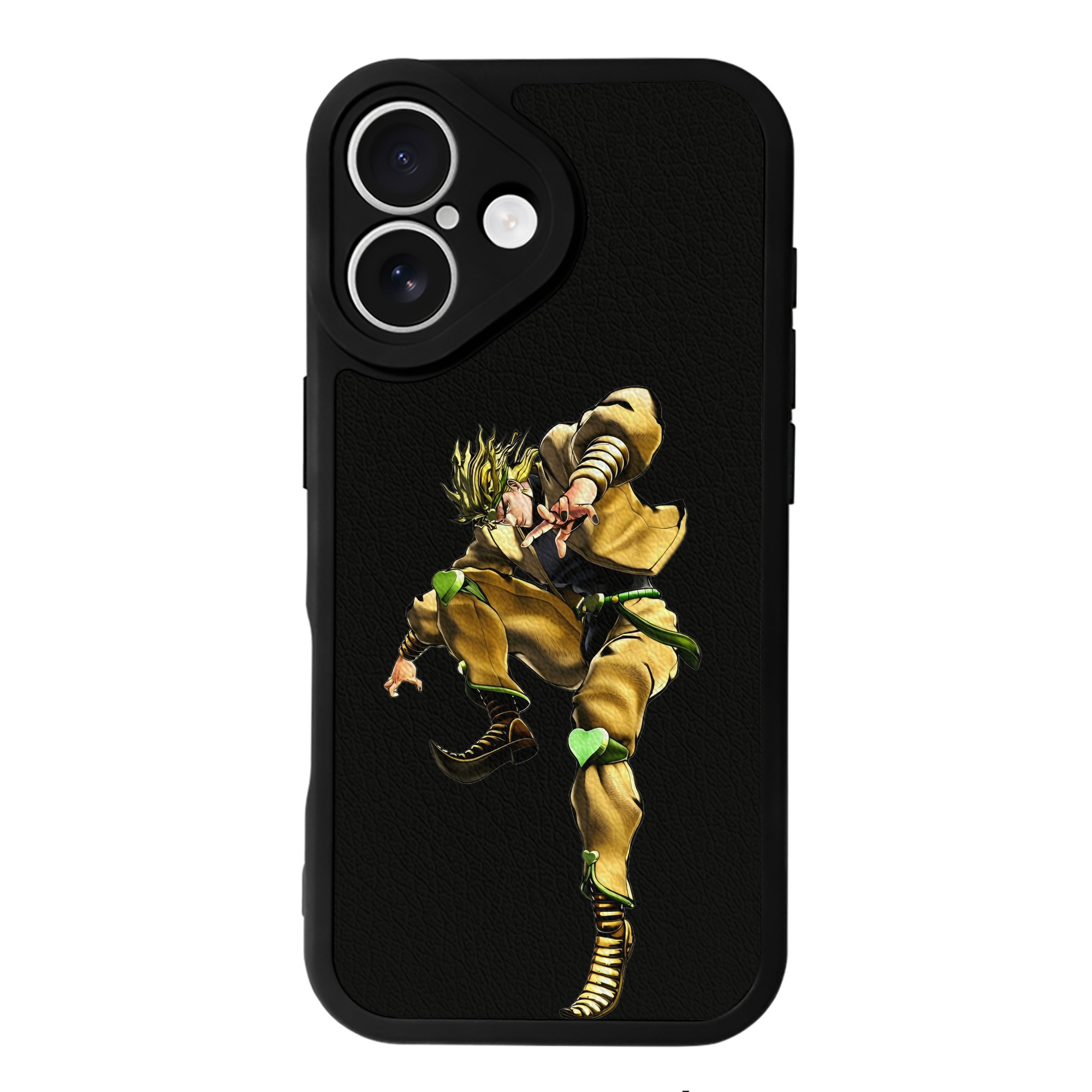 （画像用） ジョジョの奇妙な冒険 ディオ?ブランドー JoJo's Bizarre Adventure Dio Brando 【iPhone 16シリーズ対応】シリコンスマホケース（レザー調） 材質：シリコン